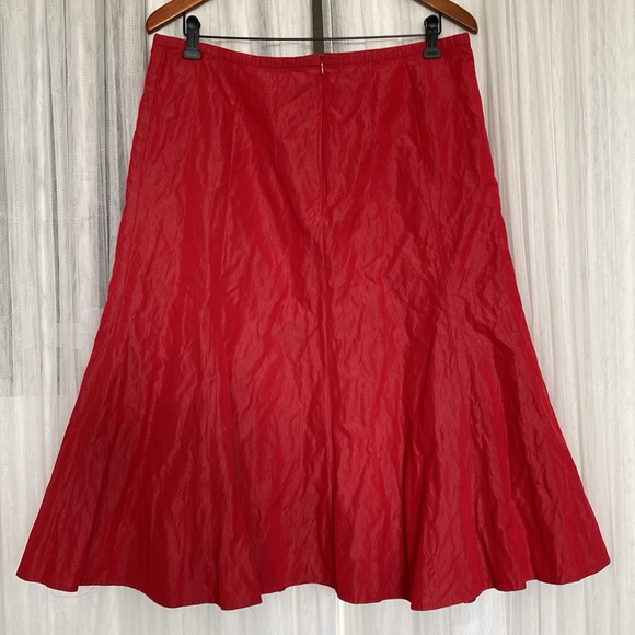 Betty Barclay collection! A-line red skirt! Holiday, party, cocktail! Size 42 - Picture 6 of 15